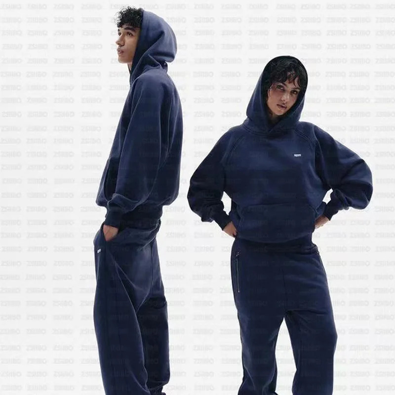 Series Set Mens Sports Hoodie Solid Color Fashion Top 250321