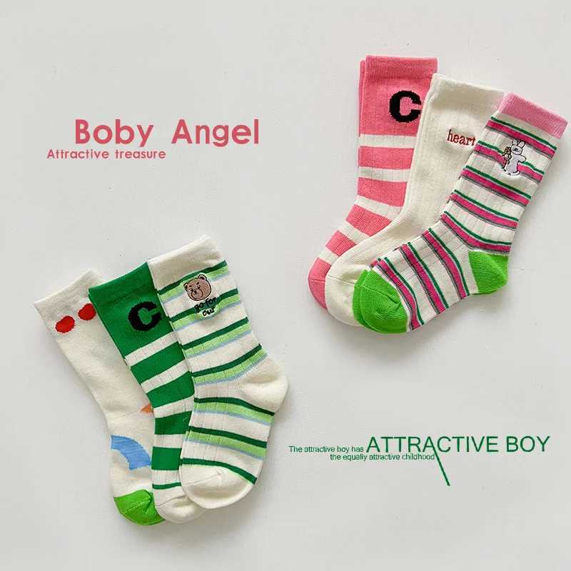Spring Socks Kids Striped Socks Girls Boys 2025 Latest Fashion Cotton Baby Socks X2503221