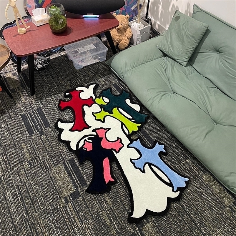 Carpet American Trendy Irregular Household European and American Light Creative Bedside Bedroom Floor Mat 250321