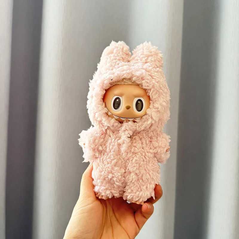 Suitable for 17cm v1/v2 clothing pendant Labubu seat pole pink plus onesie Z250322 Free shipping