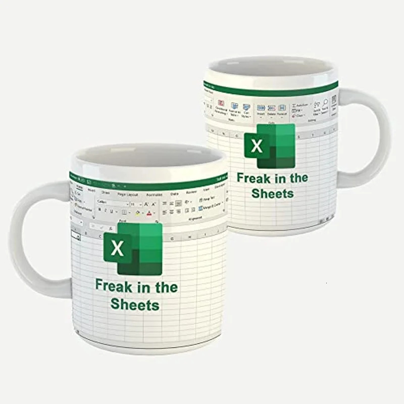 Tumbler Freak In The Sheets Excel Spreadsheet Mug Funny Gifts for Women Men Accountant Mug Birthday Cup 11 Oz 250321