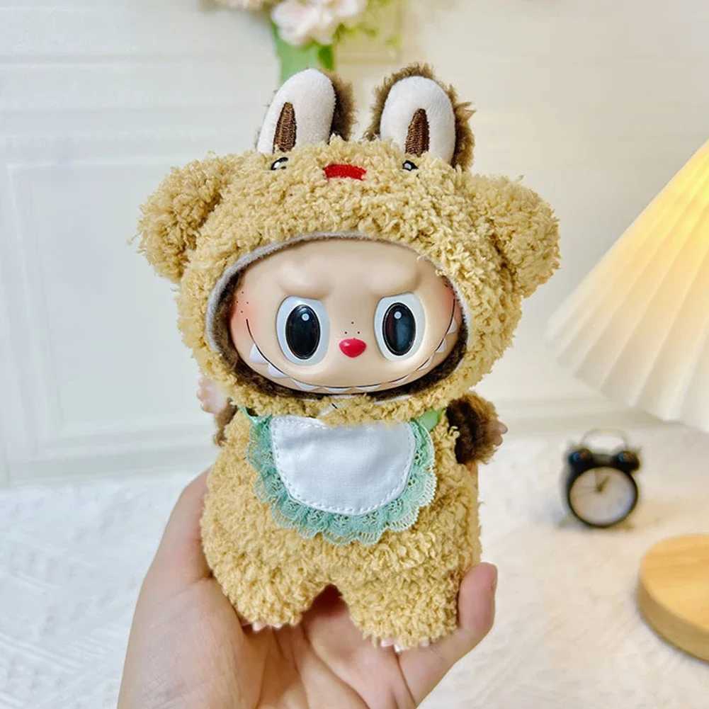 17cm Cute Mini Plush DollS Clothes Outfit Accessories For Korea Kpop Exo Labubu Idol Dolls Bear Jumpsuit Clothing DIY Kids Gift Z250322