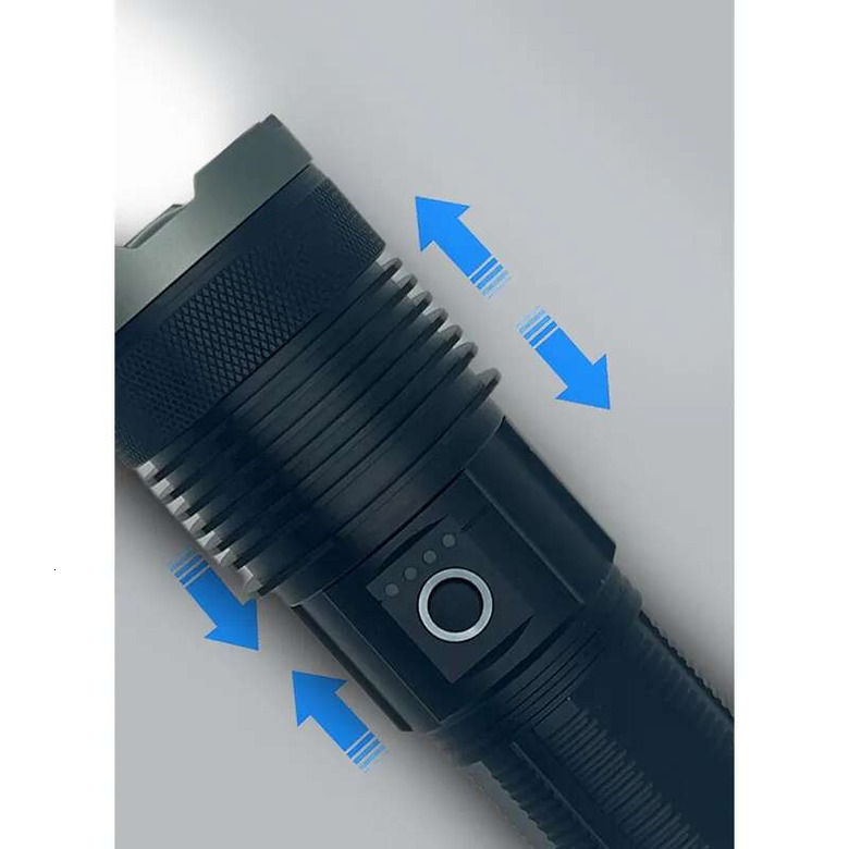 Rechargeable Durable Weather-Resistant LED Handheld Torch for Outdoor Adventures serviceable