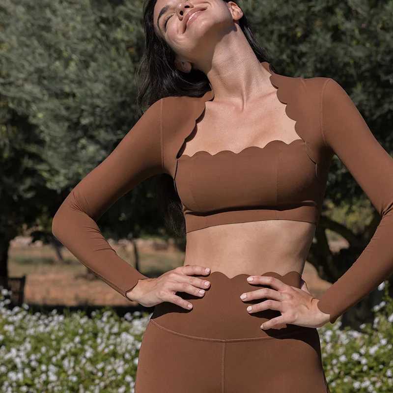 Black square neck high elasticity tight yoga long sleeves fashionable compression pants fitness legs exercise tight fitXJ250322