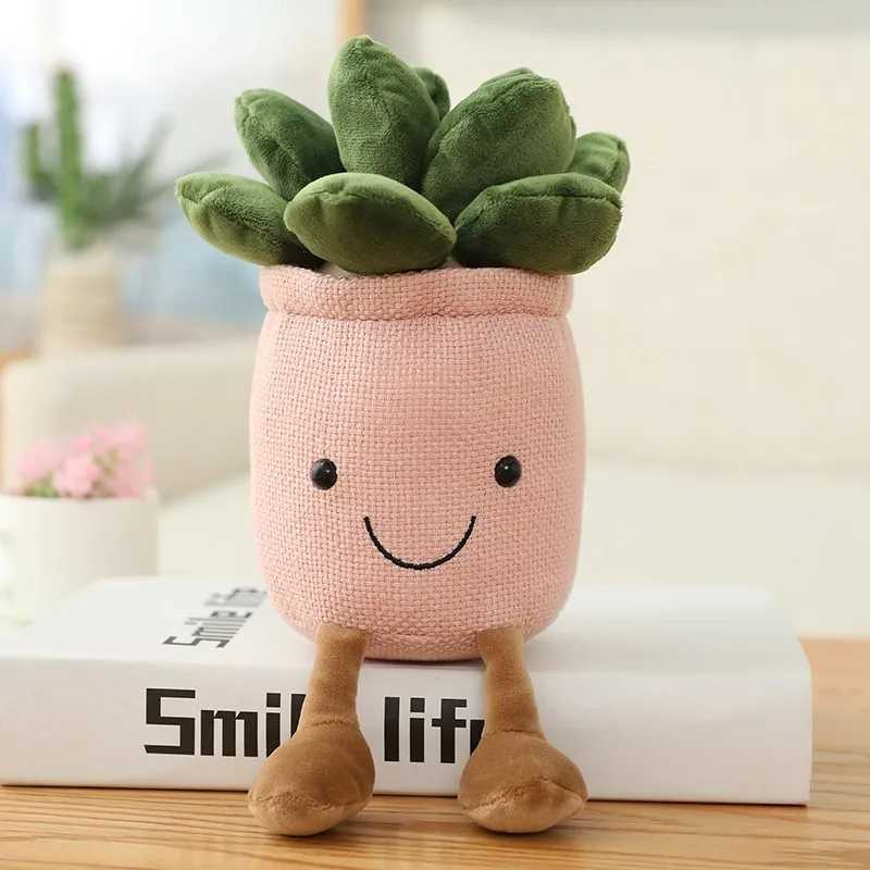Lifelike Potted Plant Series Plush Toys Stuffed Soft Plants Bookshelf Decor Doll Creative Potted Flowers Pillow for Girls Gift X250322
