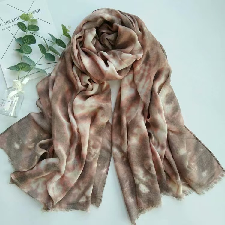 T331 new retro ethnic style hand-dyed thin scarf literary style long sunscreen shawl beach towel silk scarf