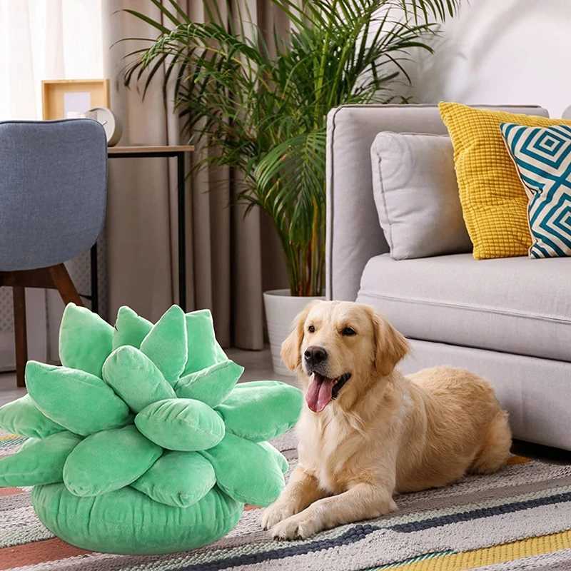 Inyahome 3D Juicy Throwing Pillow Cactus Plush Plant Shaped Mat Used for Living Room Decoration Innovative Decorative Plant DecorationXJ250321
