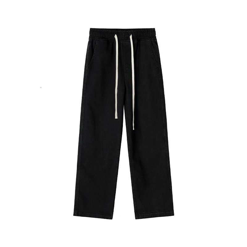 highquality cotton mens brushed loose casual durable straight leg jeans SXXXL number 250322