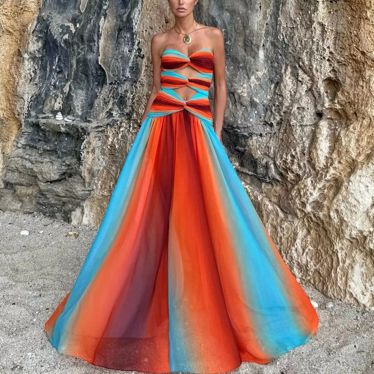 2025 Sexy Cut Out One Piece Swimsuit Women Swimwear with Skirt Monokini Print Mesh Bathing Suits Swim Suit Wear Beachwear 250322