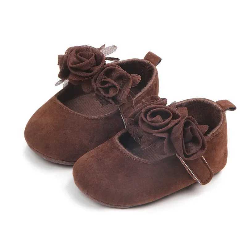 Girls shoes soft sole anti slip beautiful flowers solid color fashion toddler crib first mover princess shoes X2503221