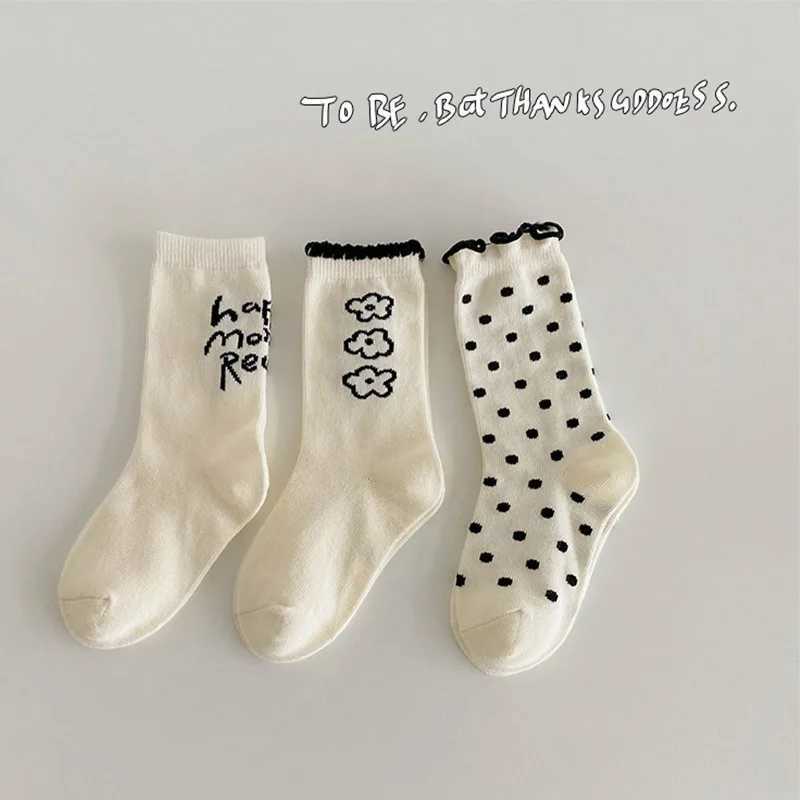 Flower Socks Girls Fancy Lace Princess Socks Spring Calf Length 1-12Y Girls Socks Children Cotton Socks X2503221