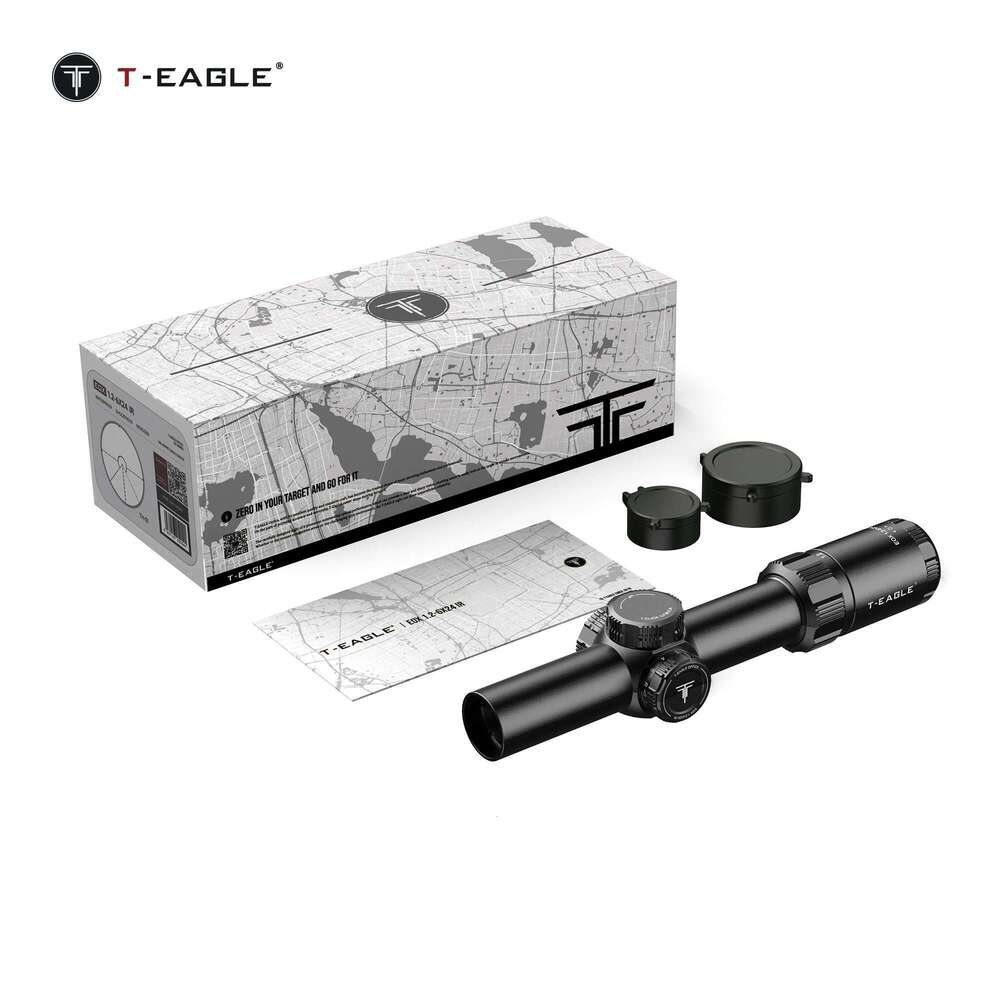 T-EAGLE EOX 1.2-6X24IR Tactical Short LPVO Rifle Scope For Hunting 1/4 MOA Caza Riflescope With Illuminated Airsoft Sight .223
