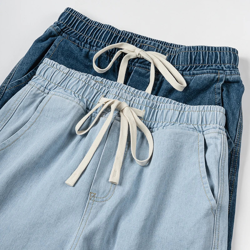highquality cotton mens brushed loose casual durable straight leg jeans SXXXL number 250322