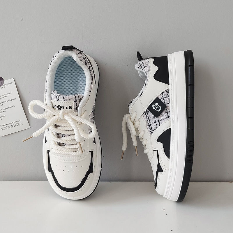 Dopamine girls shoes Black canvas shoes Student everything sports casual small white shoes platform shoes