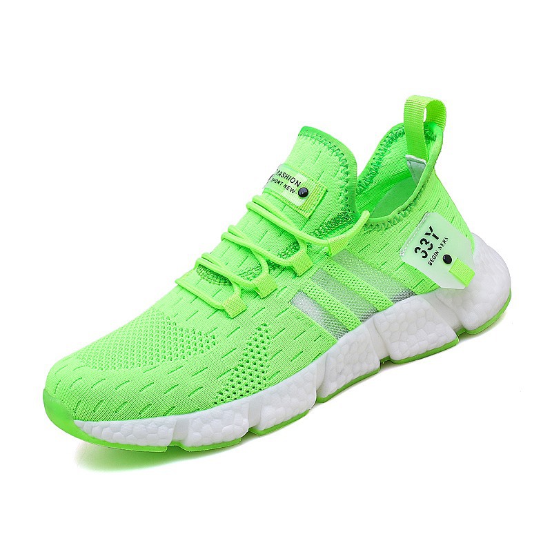Big size 36-46 couples popcorn sole men's shoes thin casual flying woven sports shoes go with the trend