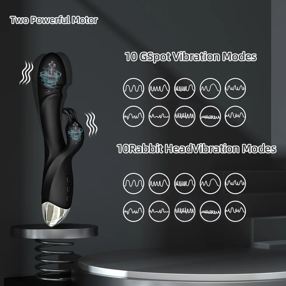 Rabbit Vibrator for Women Powerful G Spot Female Clitoris Stimulator Vagina Nipple Massage Dildo Silent Toy 250322
