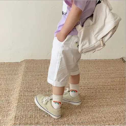 1-8 autumn boys and girls socks rainbow checkered childrens socks X2503221