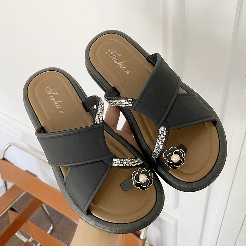 free shipping designers sandals for womens 2025 New Summer Cool Slippers Fashion Outwear Korean Version Flat Flat One Word Cool Slippers Outdoor Slipp