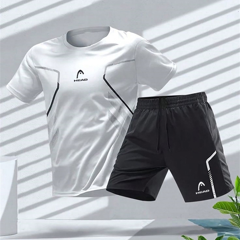 2025 Mens T-shirt and Shorts Set Summer Mens Tennis Short sleeved T-shirt Fashion and Comfortable Badminton Training Shorts 250321