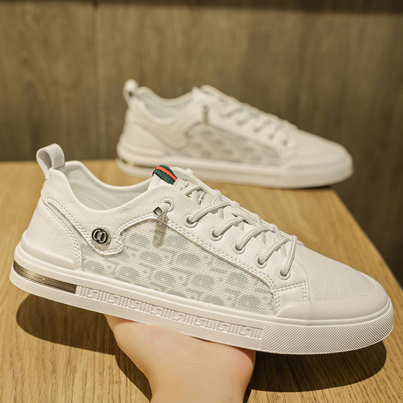 Spring new Korean style fashion trendy student casual sports shoes men's low-top lace-up outdoor sneakers