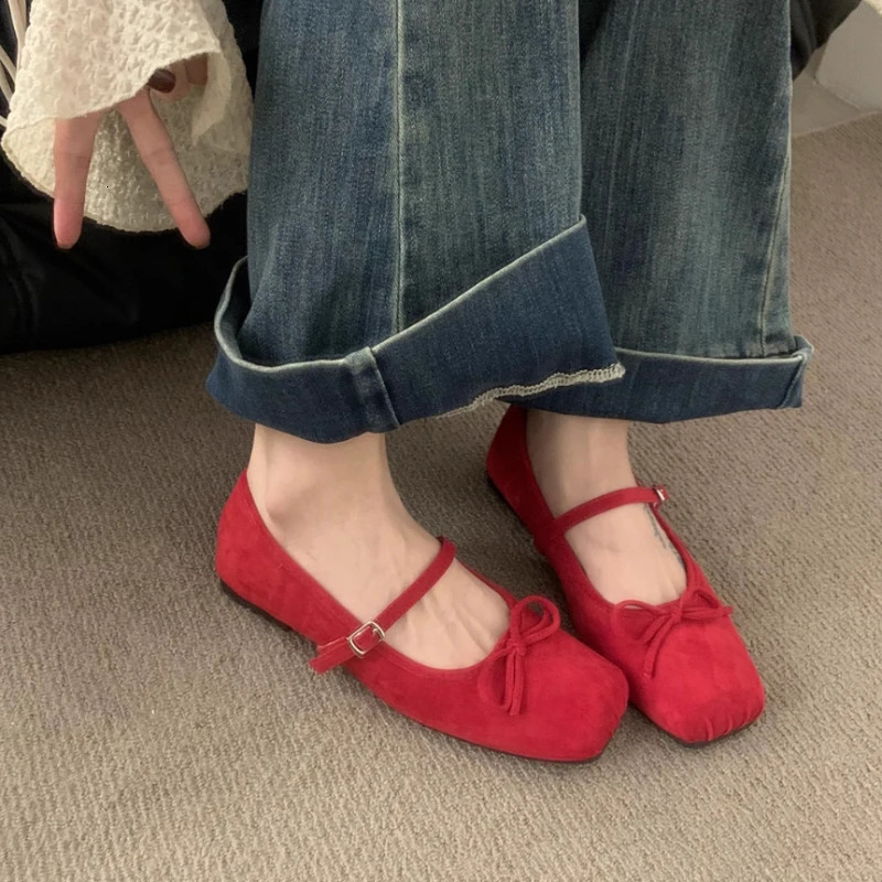 Dress Womens Shoes Fashion French Style Girl Bow Multifunctional Pig Nose Princess Shoes Womens Flat Shoes Multicolor 250319