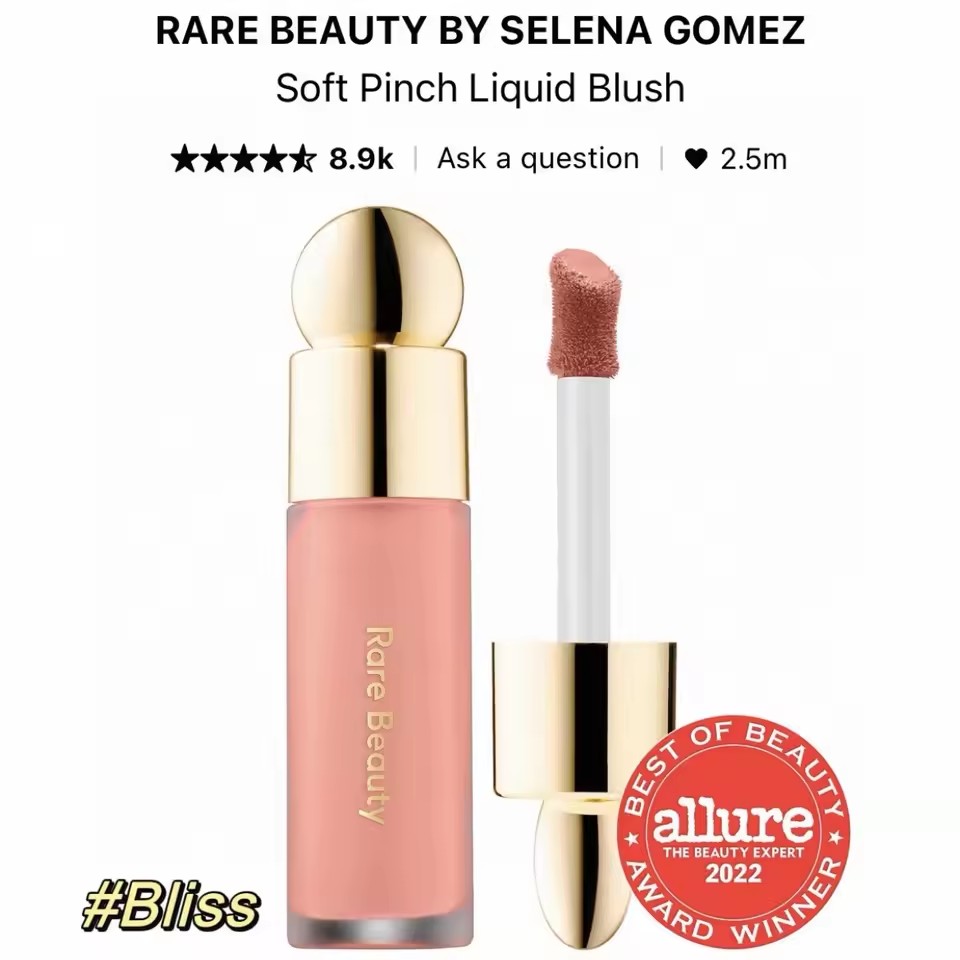 Rare Beauty Moisturizing Nutrient Repair Lightweight Non-greasy Natural Luster Brightening Liquid powder blusher Cosmetics