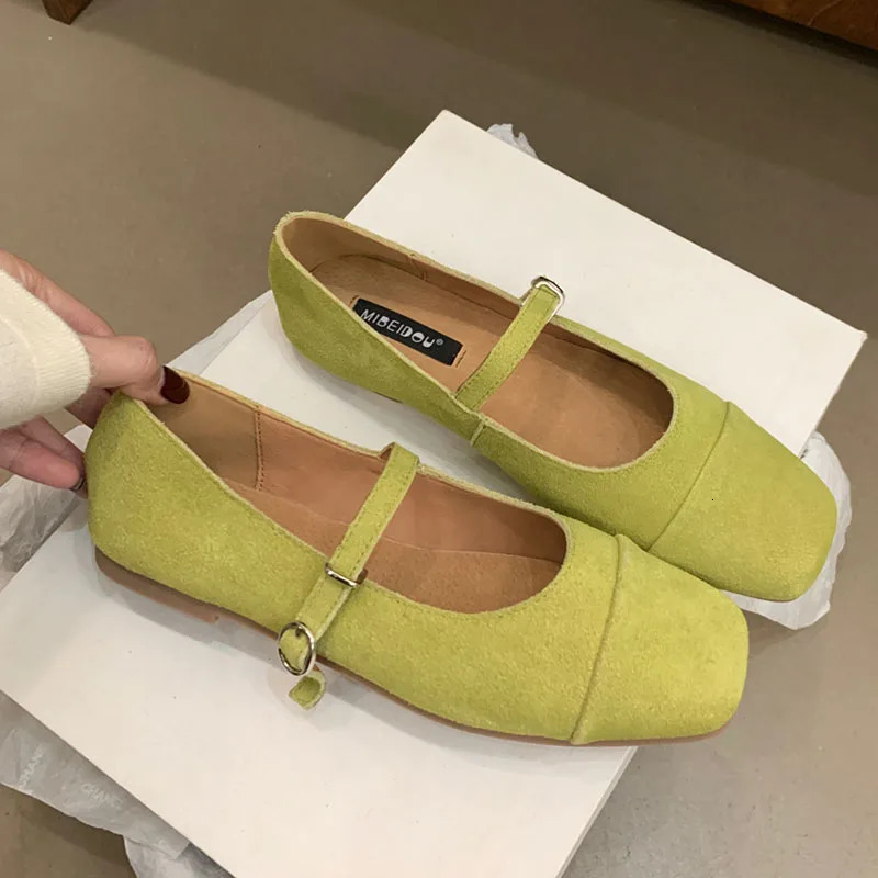 Fashion Buckle Strap Ladies Flats Mary Janes Shoes Casual Female Footwear Shallow Women Flats Shoes Spring Summer 250322