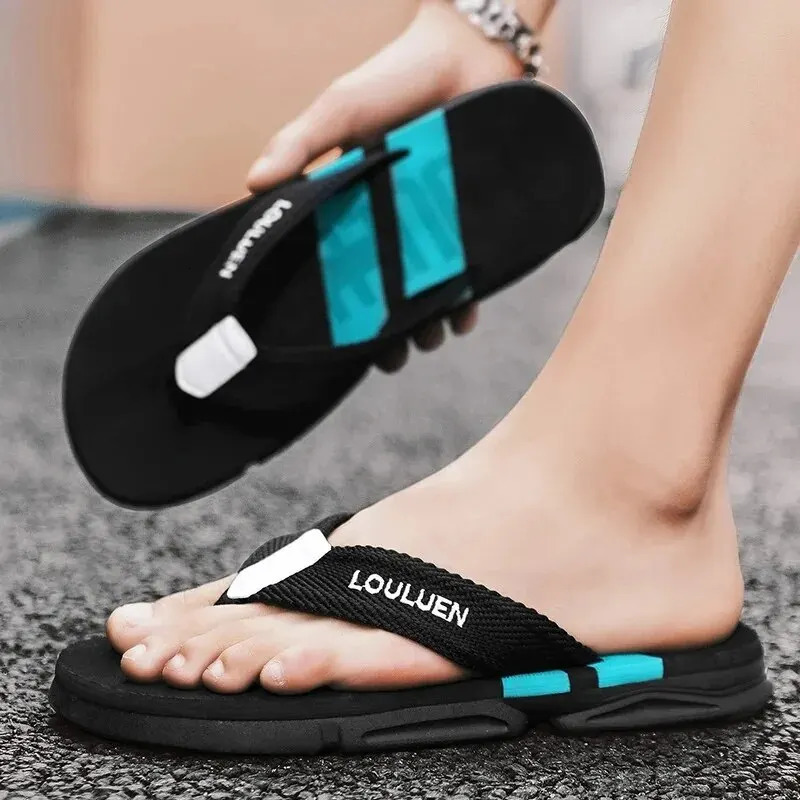 High Quality Fashion Men Flip Flops Summer Beach Flip Flops Men Casual Breathable Antiskid Beach Slippers Men Summer Outdoor 250327