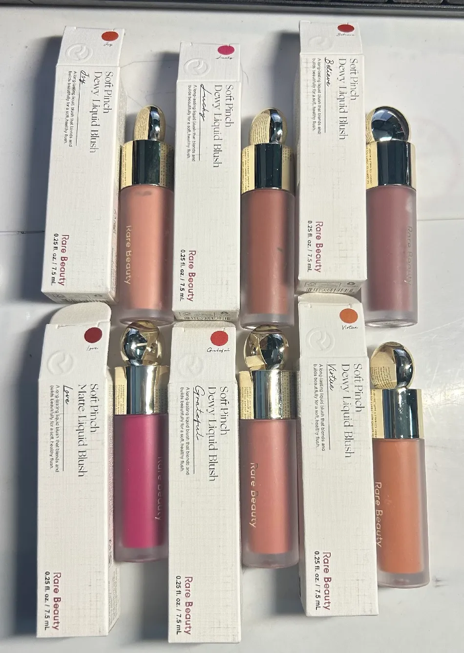 2pcs Rare Beauty Makeup Blush Soft Pinch Dewy Liquid Blush Encourage JOY GRATEFUL Lucky VIRTUE LOVE Believe 11 Colors Long Lasting liquid 7.5ML fast free shipping