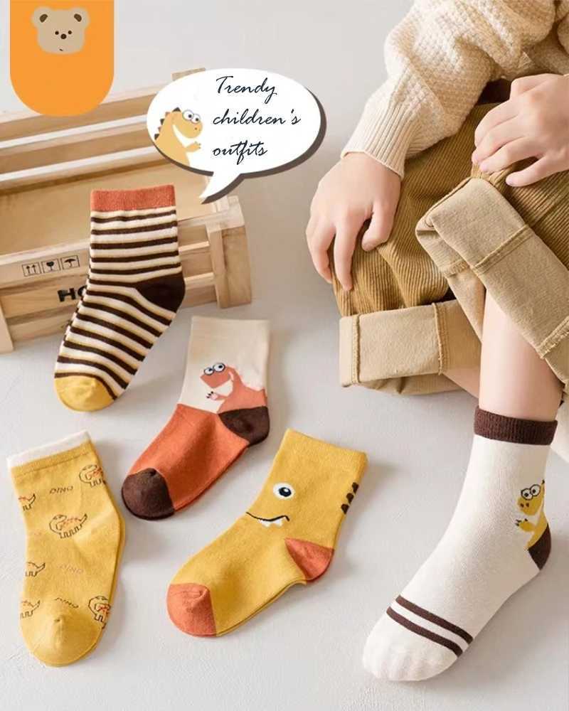 5/Random 3 pairs of socks Kawaii new summer cartoon mini cotton socks for children aged 1-12 gifts for girls and boys X2503221