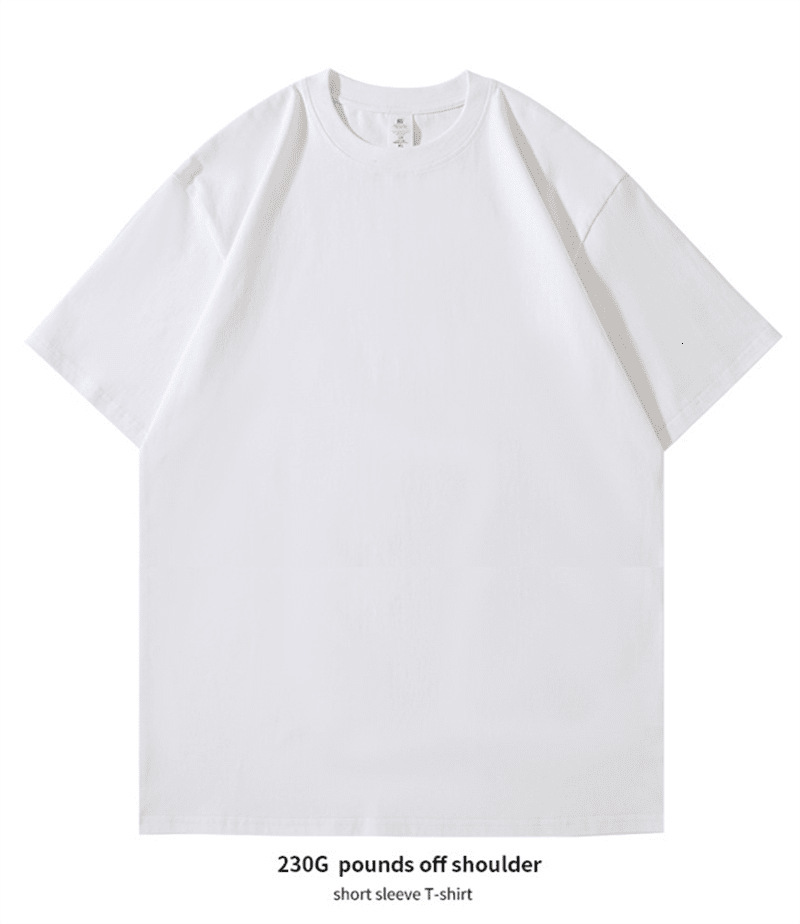 Cotton small shoulder short sleeved printed round neck advertising T-shirt embroidered cultural shirt
