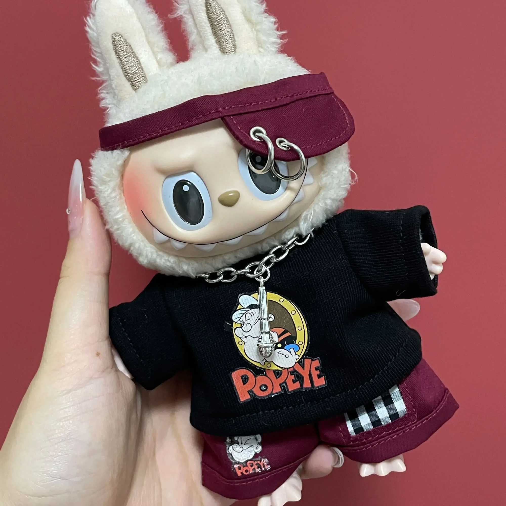 Labubu Clothes 17cm Plush Accessories Labubu Doll Clothes Doll Change for The Hoodie Suit Z250322
