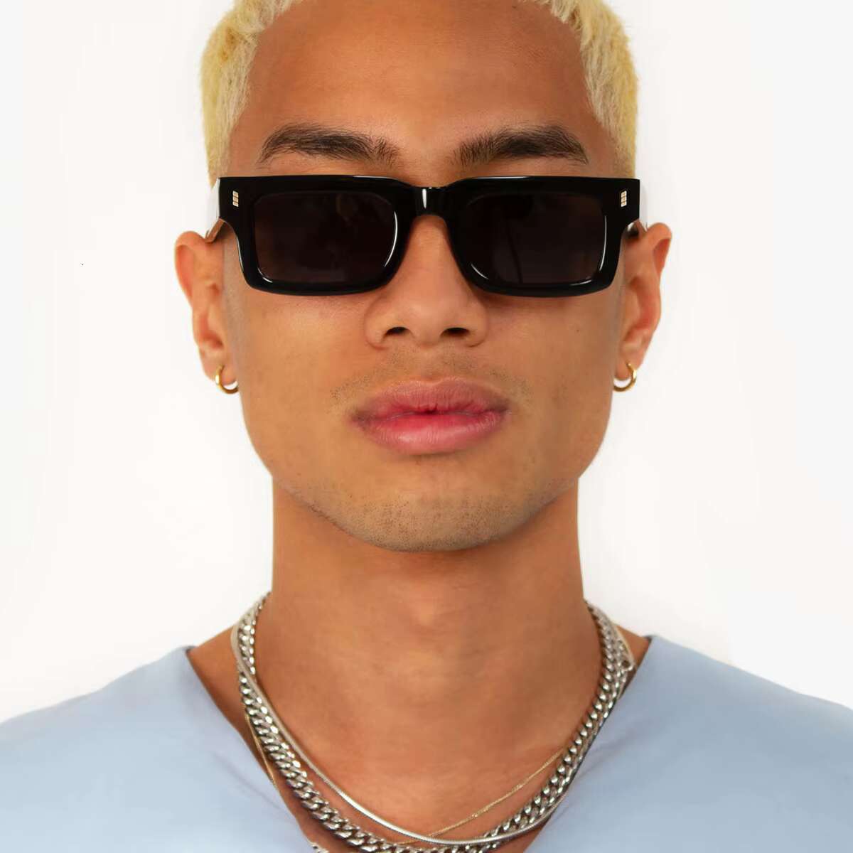 Retro Square Glasses High Quality Sun Shades Advanced Narrow Frame Sunglasses