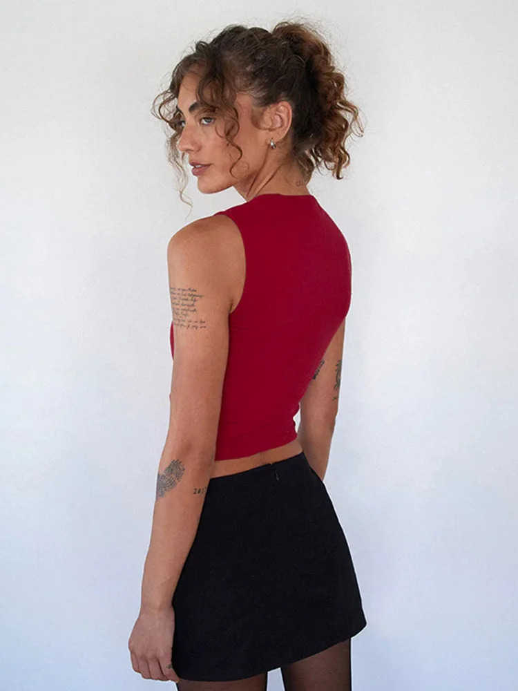 Y2K WomenS Bow Tie-Up Tank Tops Wide Shoulder Straps Bandage Camisole Sexy Low Cut Crop Tops Female Vest Tops 250322