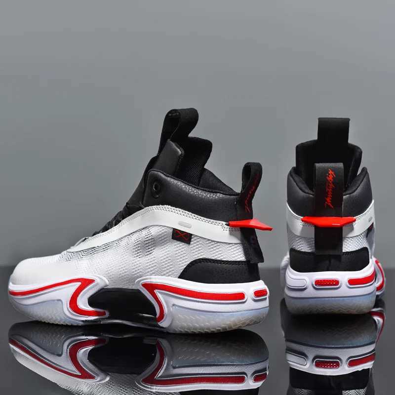 basketball Mens shoes solid shoes mens boots non-slip wear-resistant ankle protection breathable mesh student sports shoes