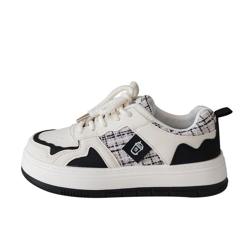 Dopamine girls shoes Black canvas shoes Student everything sports casual small white shoes platform shoes