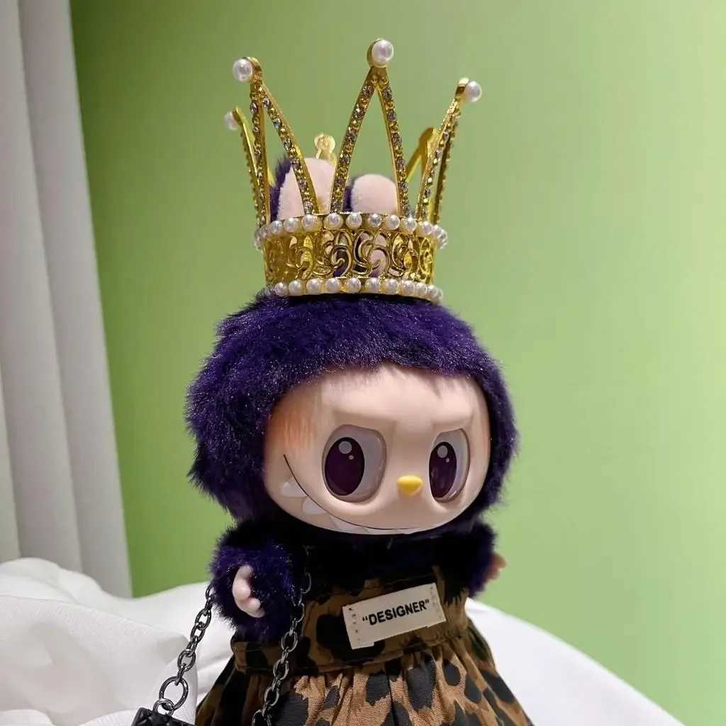 Mini doll clothing accessories suitable for 15-17cm Labubu and 10cm cotton doll handmade leopard print hovering tight fitting clothes Z250322