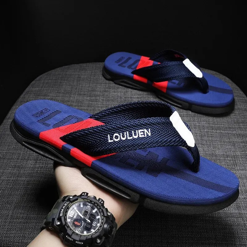 High Quality Fashion Men Flip Flops Summer Beach Flip Flops Men Casual Breathable Antiskid Beach Slippers Men Summer Outdoor 250327