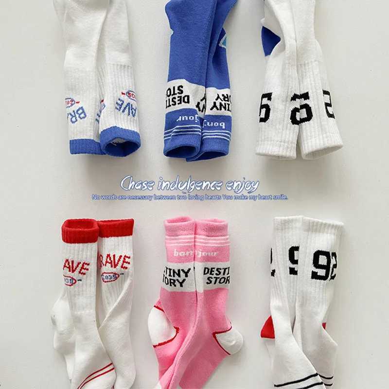 Childrens boys and girls socks childrens spring socks summer calf team socks fashionable striped sports socks X2503221