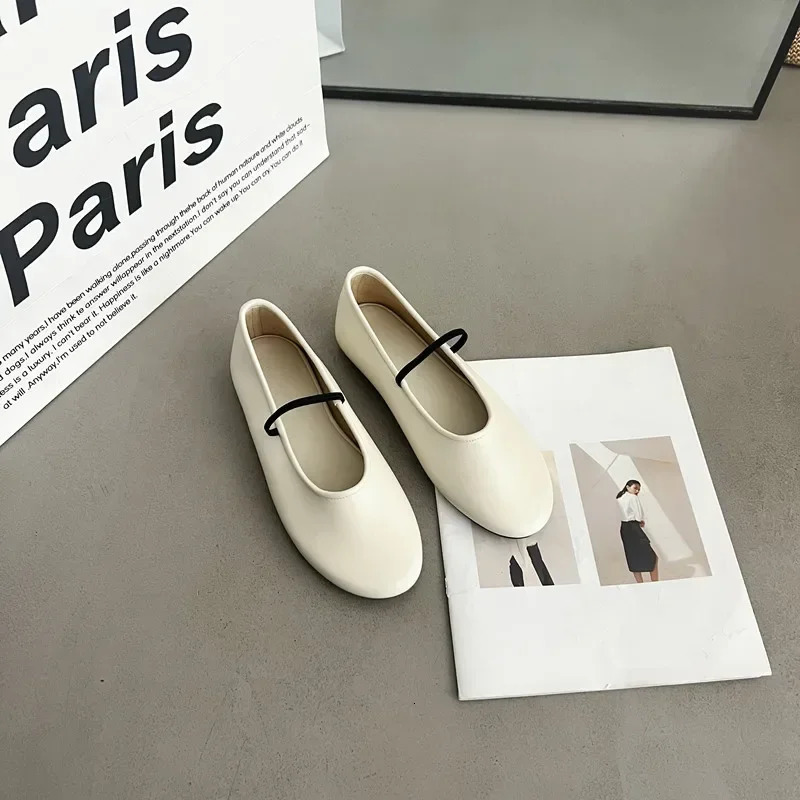 Women's New Red Ballet Flats: Comfortable Slip-On Ladies Ballerina Shoes - Soft Hot Sole, Casual Outdoor Fashion