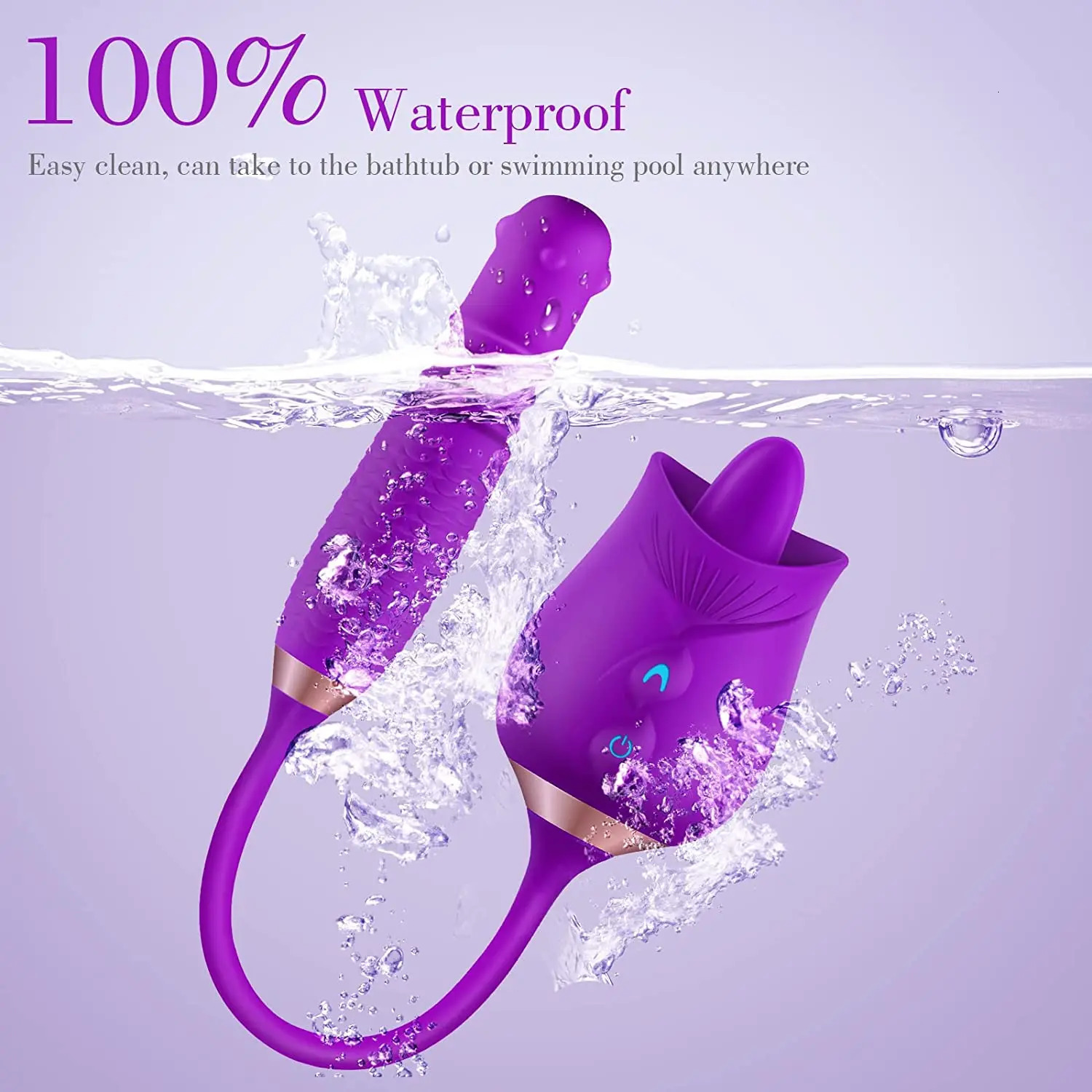 Rose Licking Vibrator Thrusting Anal Dildo Clitoris Butt Stimulator Rotating Vibrating Butt Plugs 3 in 1 Adult Sex Toy for Women 250322