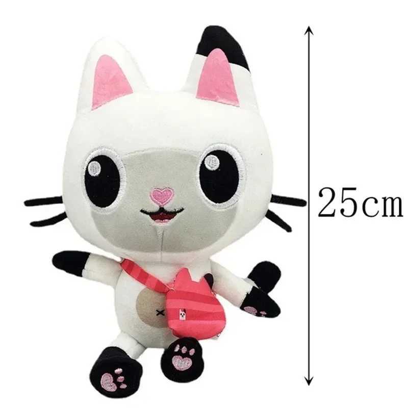 Plush Dolls 25cm 8Pcs Kawaii Gabby doll house plush toy cartoon stuffed animal mermaid cat mermaid plush doll childrens Christmas gift S25321