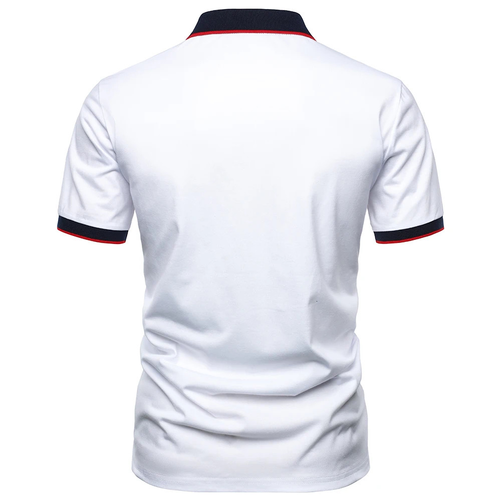 Mens polo shirt striped matching short sleeved mens business casual style mens summer top mens polo shirt 250321