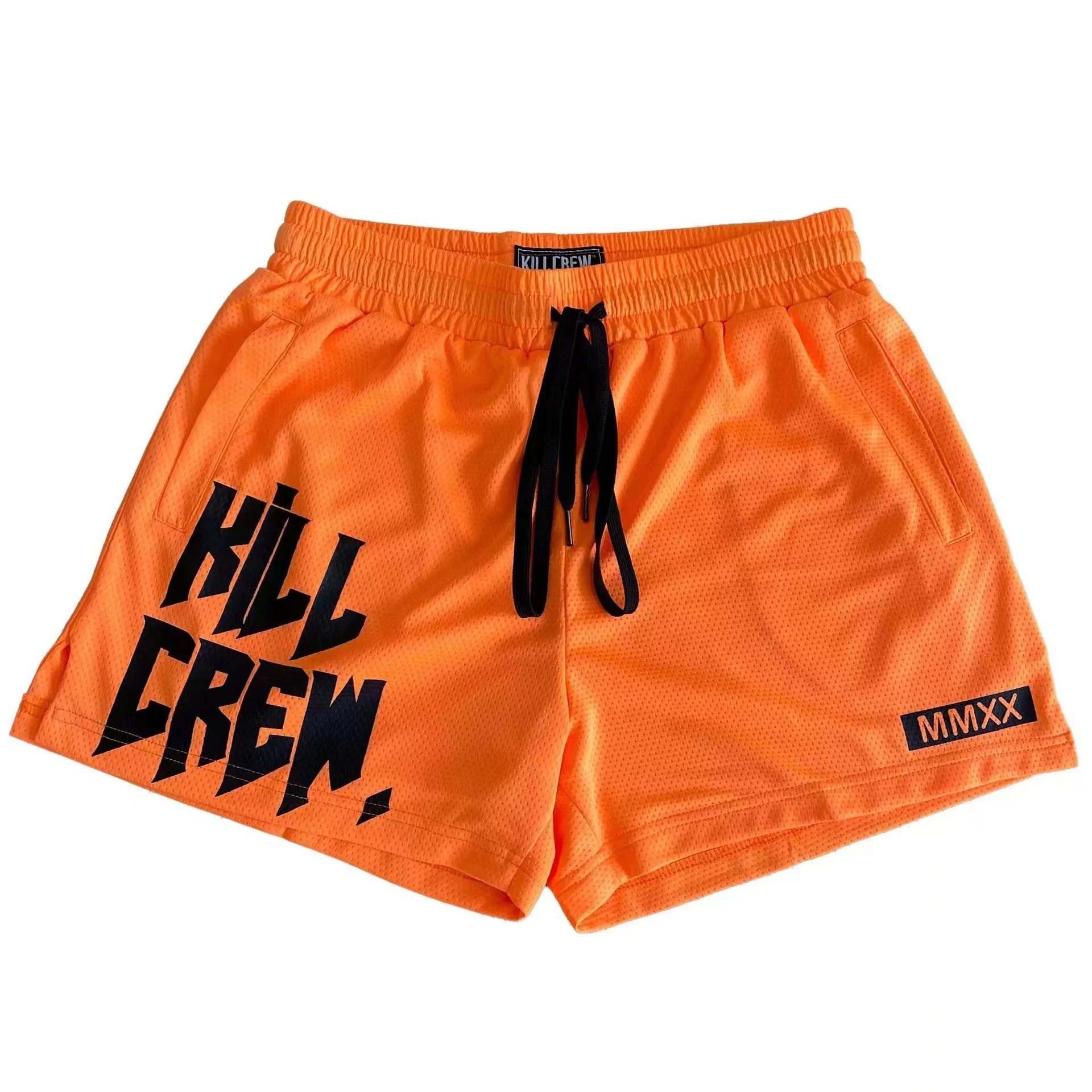 2025S Fashion Designer Shorts For Men S Sports Mesh Quick Drying Trendy Boxing Leg Training Three Part Pants Muscle Fitness Long Distance Running Bask