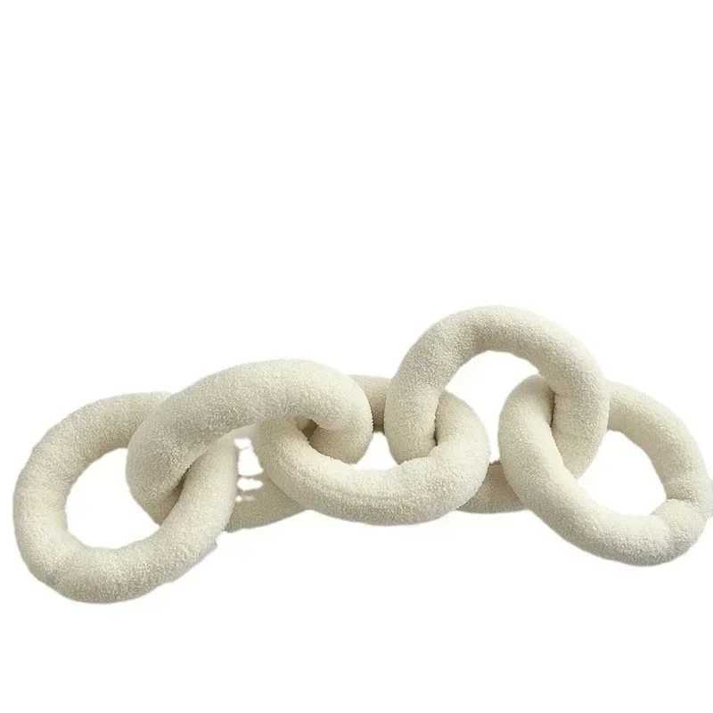 Nordic Ins Style Room Mat Abstract Shape Pillow Sofa Mat Chain Twisted Bar Living Room Mat Office Design ThrowingXJ250321