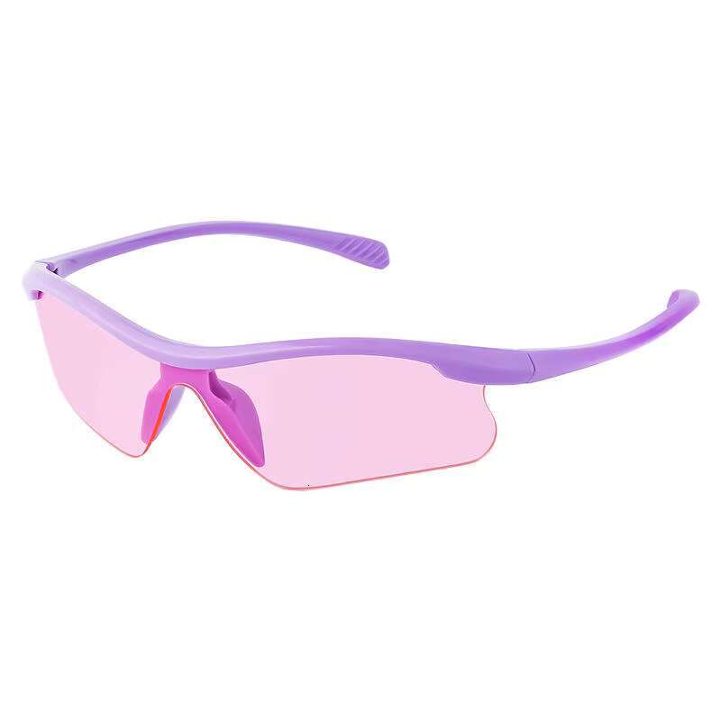 Unisex UV400 Outdoor Sports Integrated Windproof Riding Sunglasses with Luxury Red Computer Frame Polarization