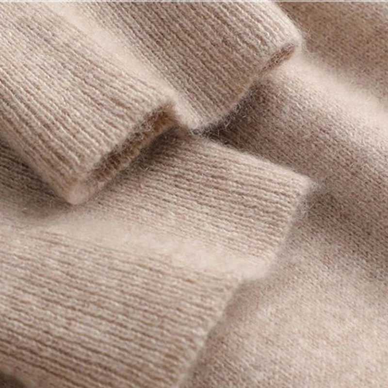Soft cashmere sweater mens clothing O-neck zipper knitted spring and autumn wool blend top W250322
