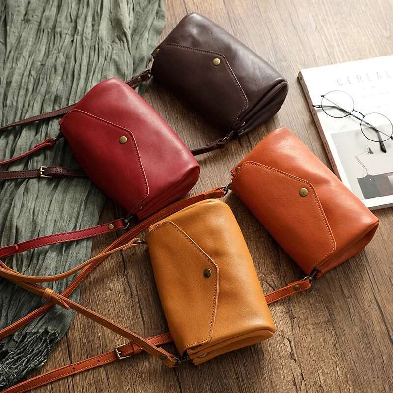 High Quality Genuine Leather Women Crossbody New Style Multi-Layered Messenger Bags Small Female Mobile Phone Purse Bag