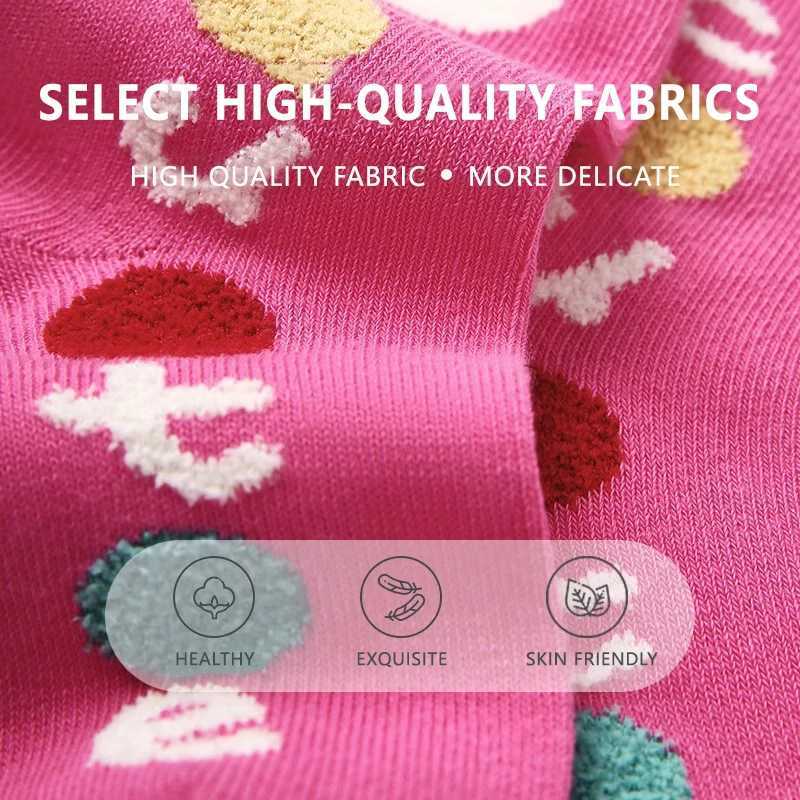 5 pairs of high-end boys aged 1-14 with soft and delicate tube socks for moisturizing and breathable girls autumn clothing cartoon X2503221