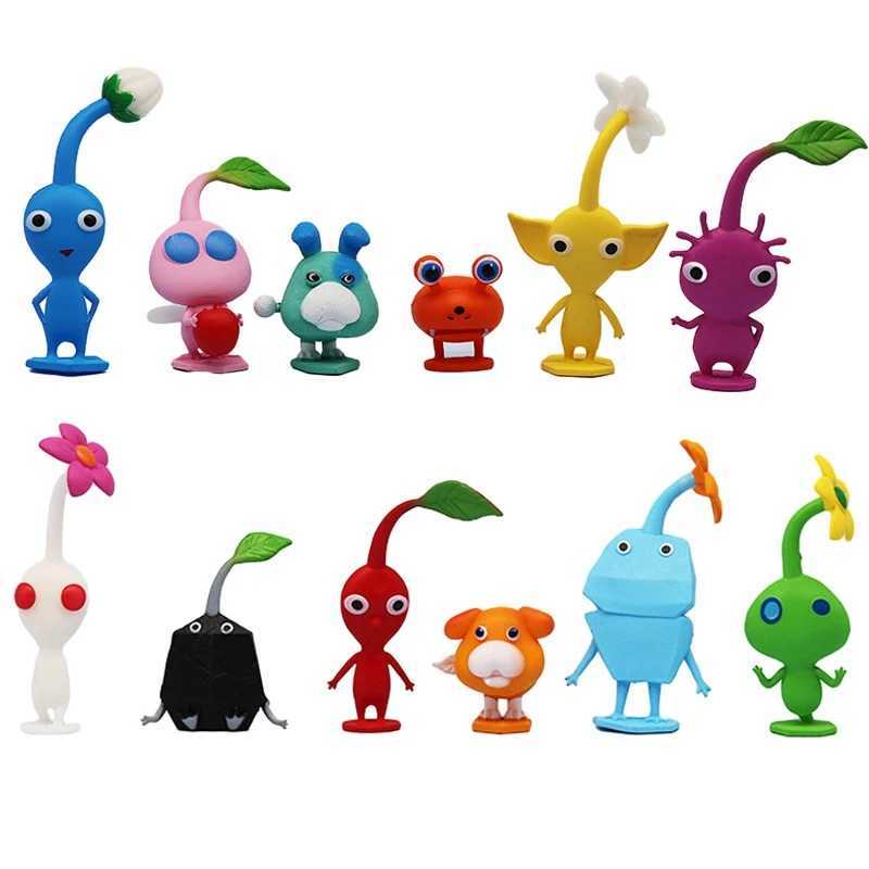 6/12 pieces/set of animated games PIKMIN characters Captain Olima PIKMIN action characters PVC series models dolls toys childrens birthday gifts X2503